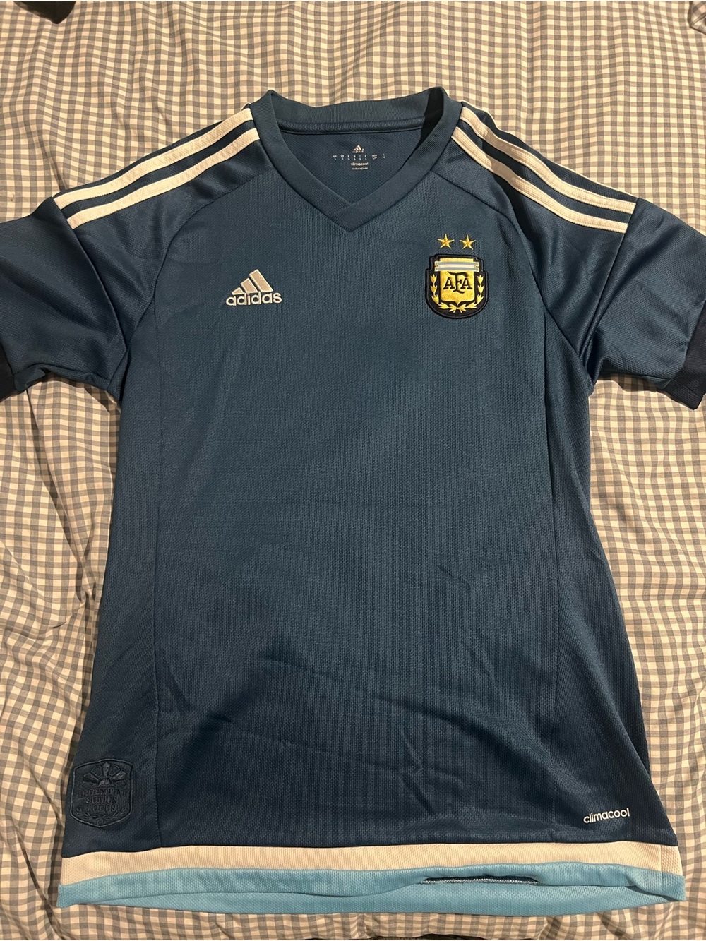 adidas Argentina Away Soccer Jersey - Dark Teal with White